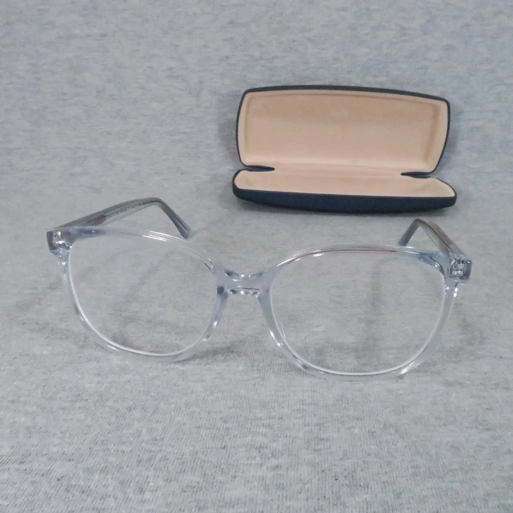 XPL Success Eye Glass Frames 53-17-140 SS-122 Crystal Clear Plastic w/ Hard Case